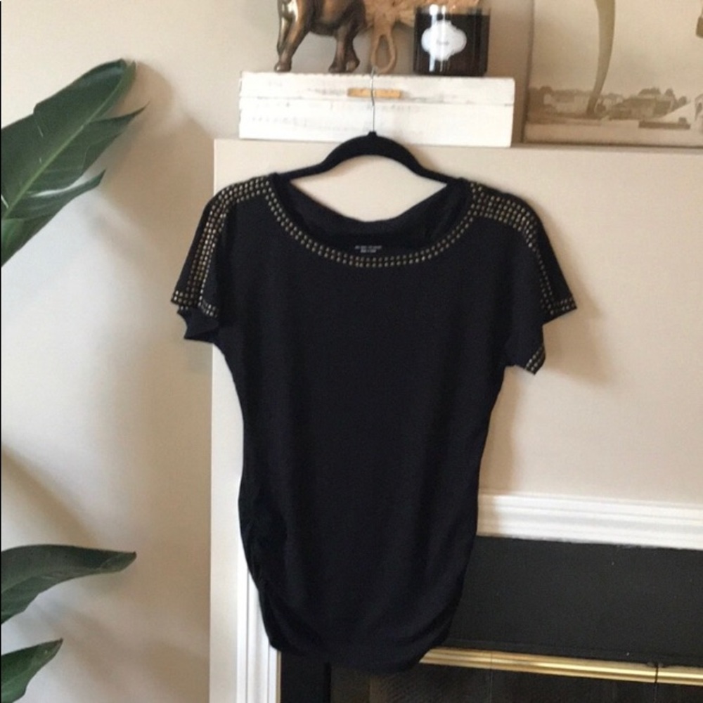 Black studded blouse (size XS)